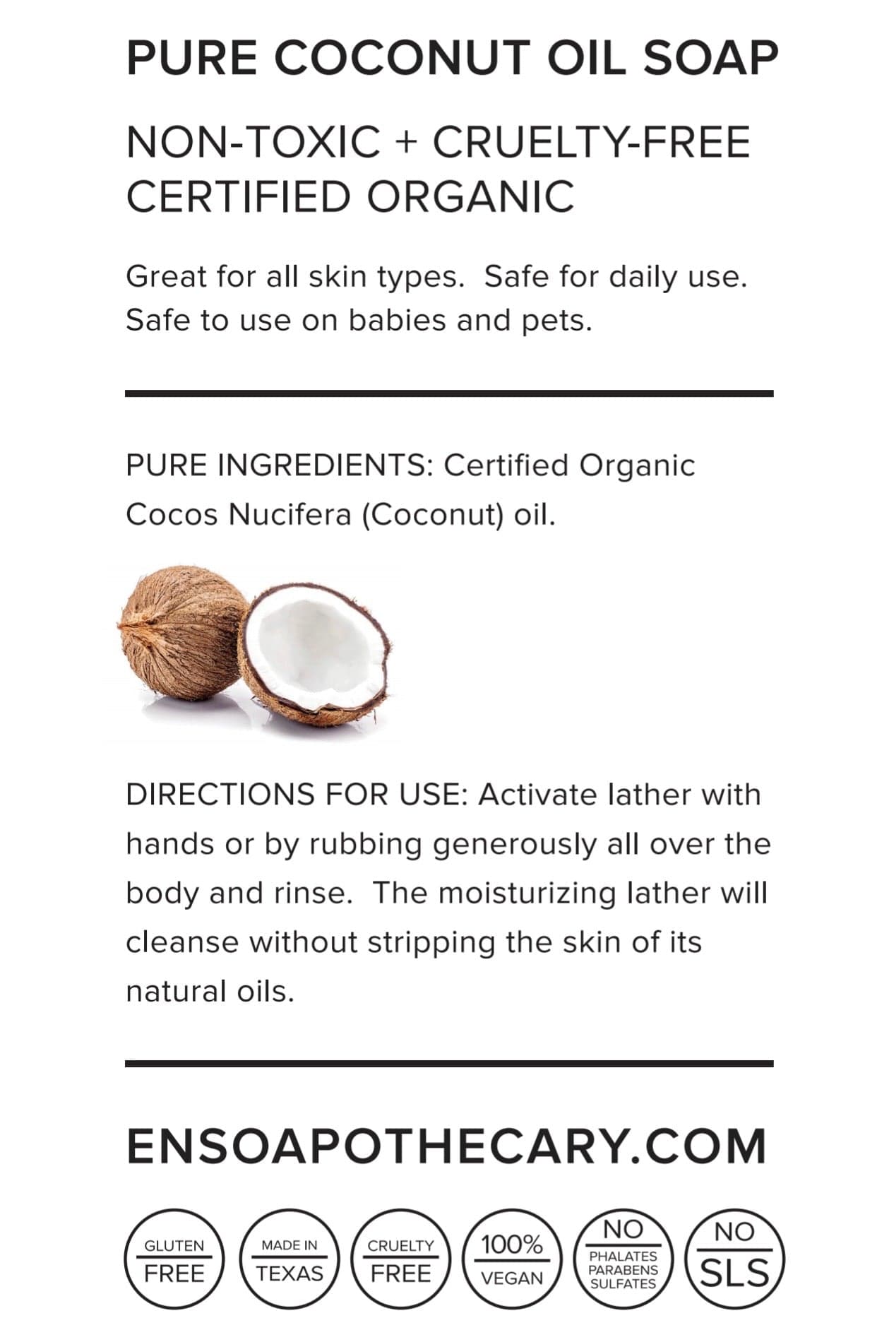 No. 6 Pure Coconut Face Bar Soap